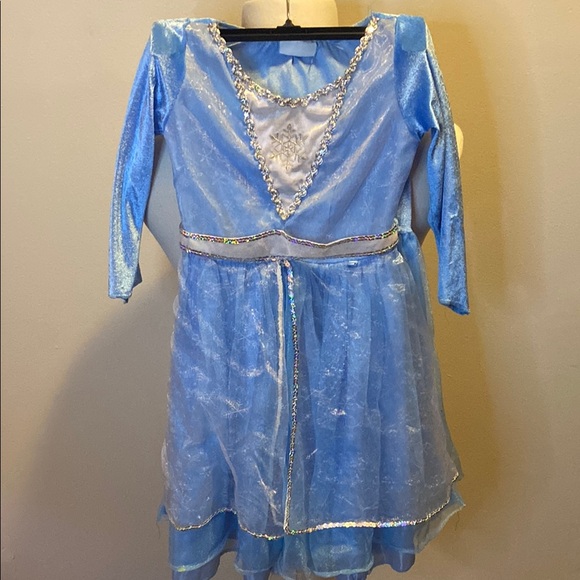 Enchanting Blue and Silver Theater Costume with Satin Elegance - Picture 1 of 9